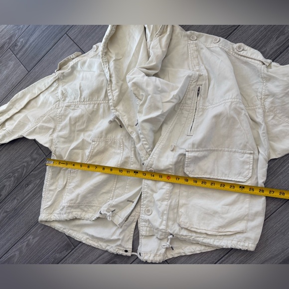 Anthropologie Daughters of the Liberation|Off White,Cream canvas utility Jacket• - Picture 9 of 12